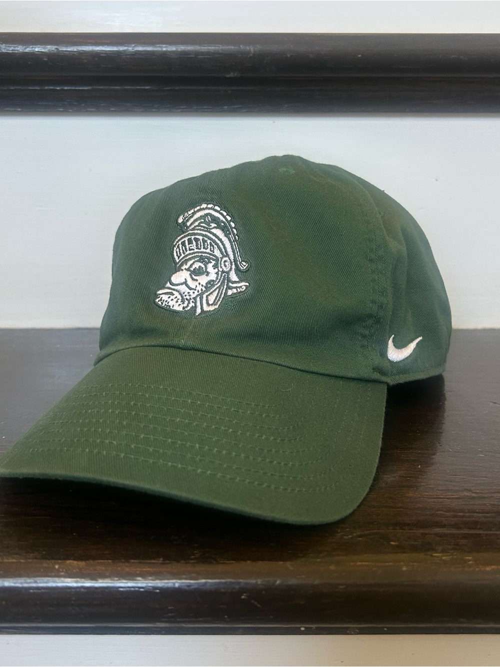 Nike Michigan State Gruff Sparty Dad Hat Green Adjustable Cap Team Issued
